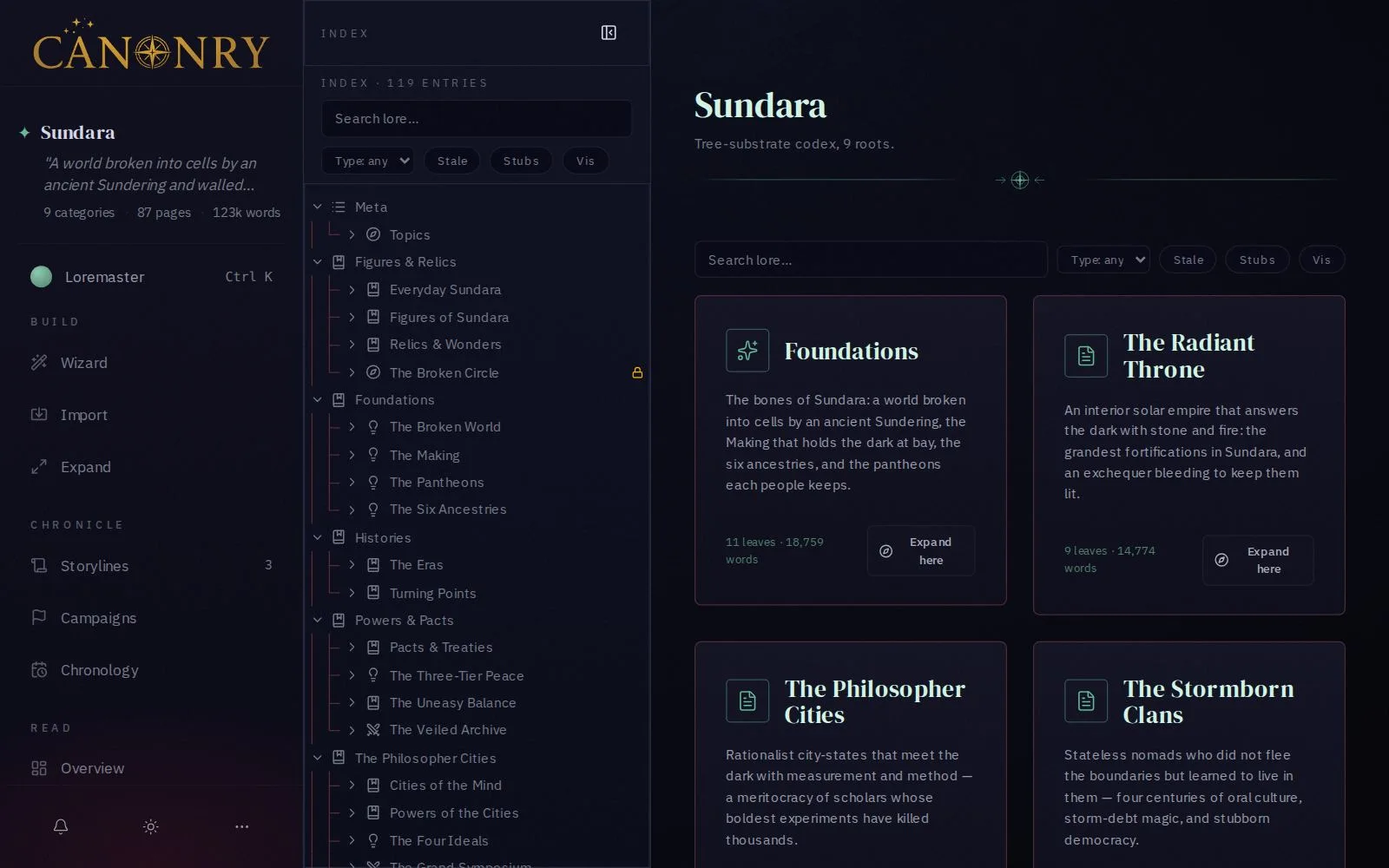 The Sundara codex under the Deep Signal theme: eerie, cosmic.